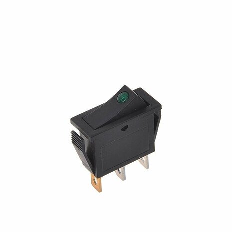 Wipschakelaar LED groen 12V 24V-max. 10A in blister