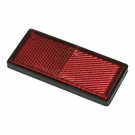 Reflector rood 85x39mm zelfklevend met grondplaat 2st. in blister