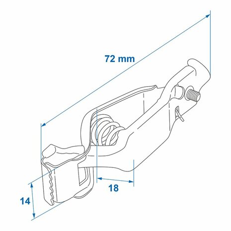 Accupoolklem 25A - set van 2 stuks in blister