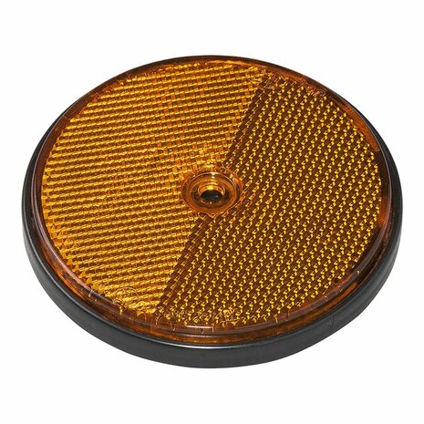 Reflector oranje 80mm schroefbevestiging 2 stuks in blister