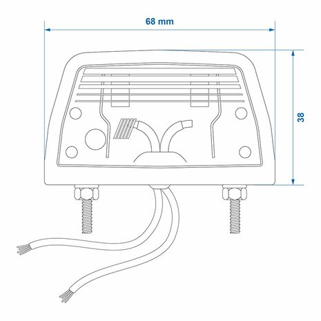 Kentekenverlichting 68x38mm