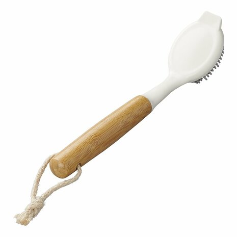 Afwasborstel siliconen 24,5 cm  dia 7 cm x 5 cm bamboe