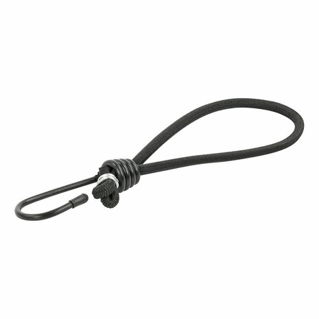 Tentspanner elastisch zwart met haak 4 stuks in blister