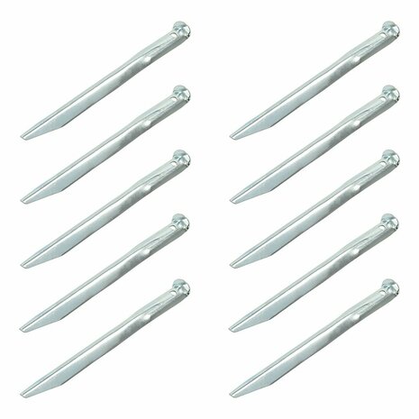 Tentharing 22cm metaal halfrond 10 stuks in polybag