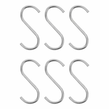 S-haak  dia 4mm 6cm 6 stuks in blister