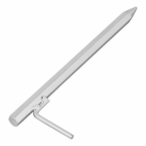 Grondpen 30 cm gegalvaniseerd staal met L-haak
