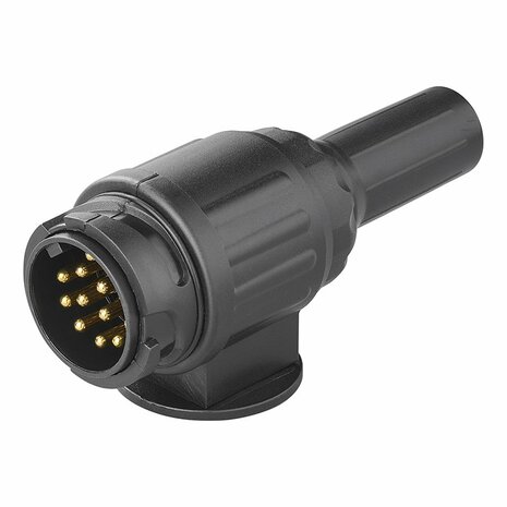 Stekker 13-polig PVC type Jaeger met 2-gaats tule
