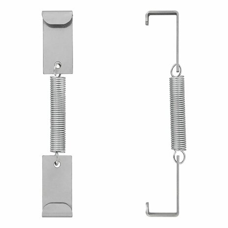 Kentekenplaatklem met veer - set van 4 stuks