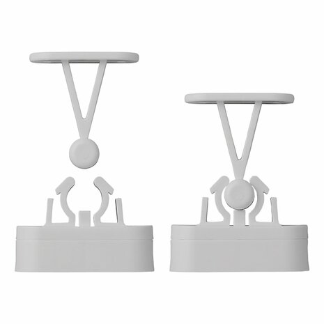 Deurvanger met flexibele klem grijs 2-delig