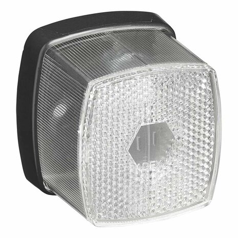 Markeringslamp wit 66x62mm met reflector
