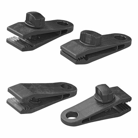 Tenttapijt clips met schroef - set van 4 stuks