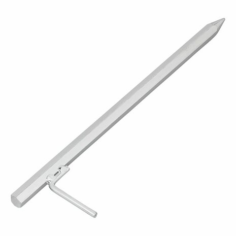 Grondpen 40 cm gegalvaniseerd staal met L-haak