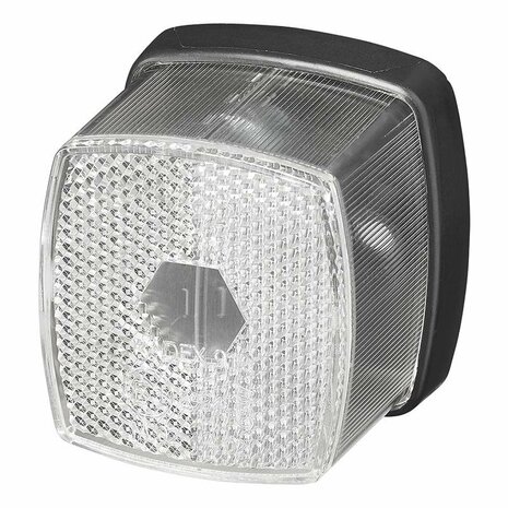 Markeringslamp wit 66x62mm met reflector in blister