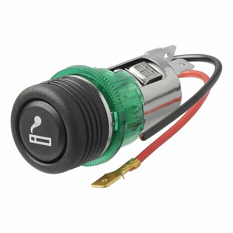 Sigarettenaansteker inbouw-doos met verlichting 12/24V in blister