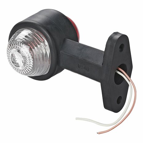 Breedtelicht rood/wit 120mm recht in blister
