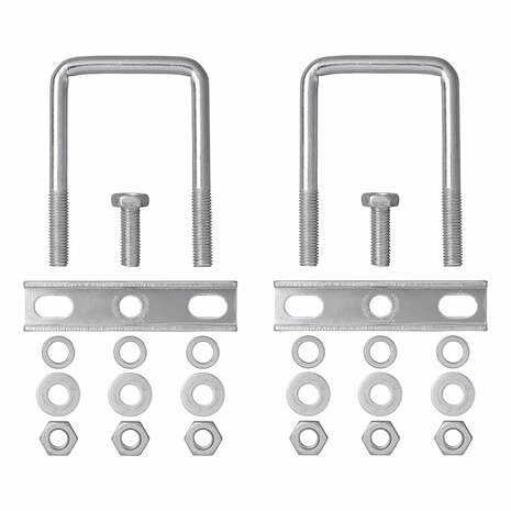 U-beugel vierkant 60mm voor neuswielklem - set van 2 stuks