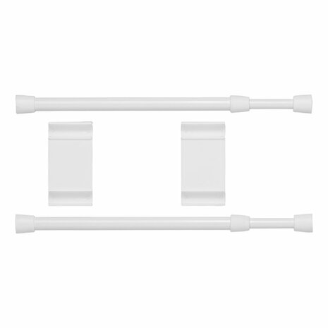 Vastzetstangen dubbel uitschuifbaar 25,5-43cm