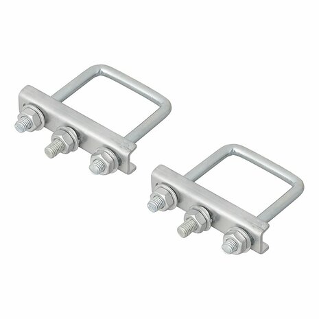 U-beugel vierkant 60mm voor neuswielklem - set van 2 stuks in blister