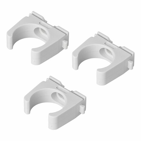 Afvoerbuis klem  dia 28 mm set van 3 stuks in blister