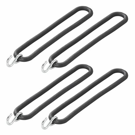 Spanrubber 200mm met S-haak 4 stuks in blister