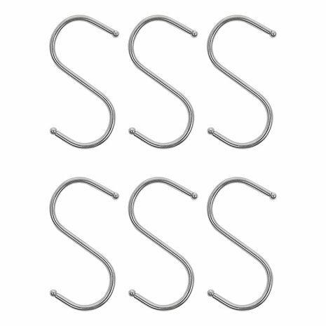 S-haak  dia 4mm 6,5x7,5cm 6 stuks in blister
