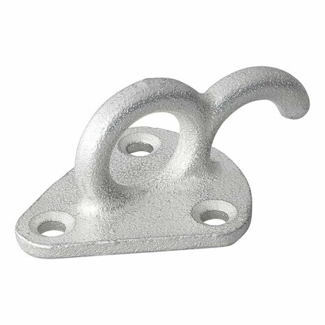 Touwhaak metaal met oog 70x45mm 5 stuks in blister