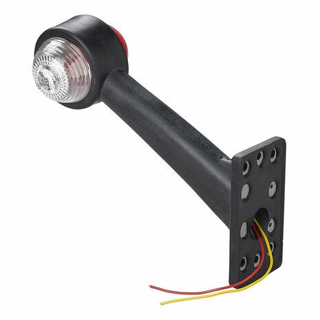 Breedtelicht rood/wit 160mm schuin in blister