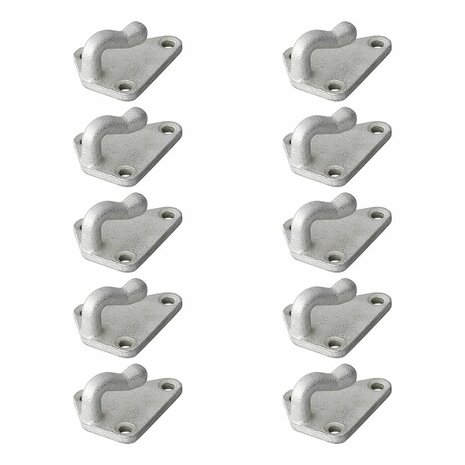 Touwhaak metaal 40x45mm 10 stuks in blister