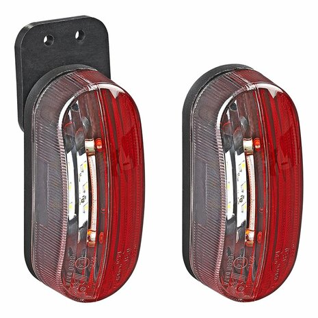 Breedtelicht LED rood/wit links