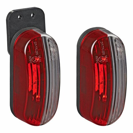 Breedtelicht LED rood/wit rechts
