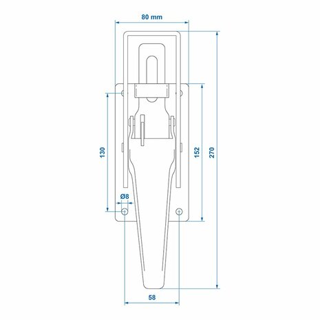 Spansluiting Tico 270x80mm