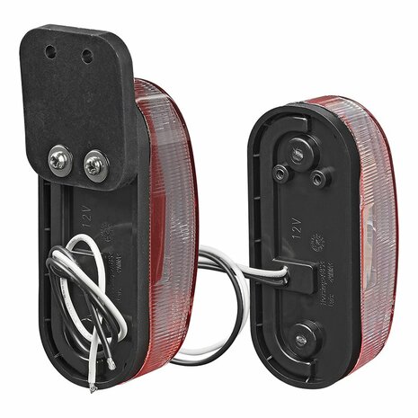 Breedtelicht LED rood/wit links in blister