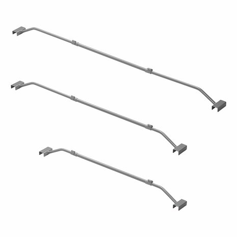 Afdekzeilbeugel metaal uitschuifbaar 100-155cm voor aanhangerzeil
