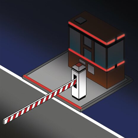 Reflecterend tape 3M rood 50mm/2M