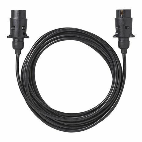 Verlengkabel 5M met 2x stekker 7-polig PVC