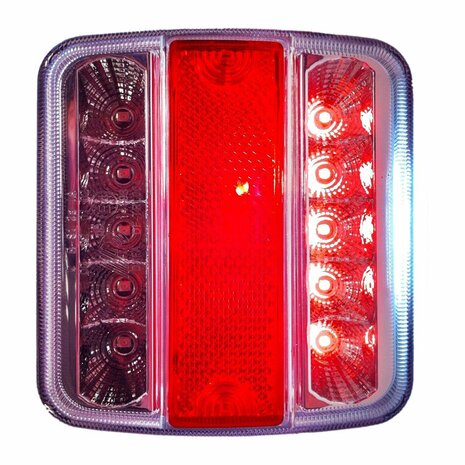 Achterlicht 4 functies 98x105mm 14LED in blister