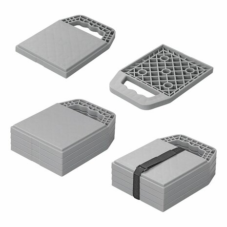 Onderlegplaten stapelbaar met handvat - set van 4 stuks