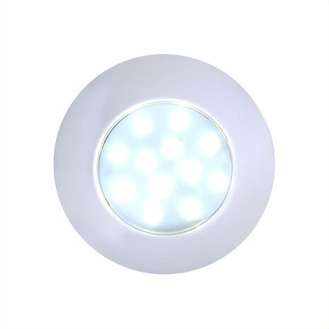 Plafonnière opbouwarmatuur 12-leds 12V 240lm  dia 75x18mm