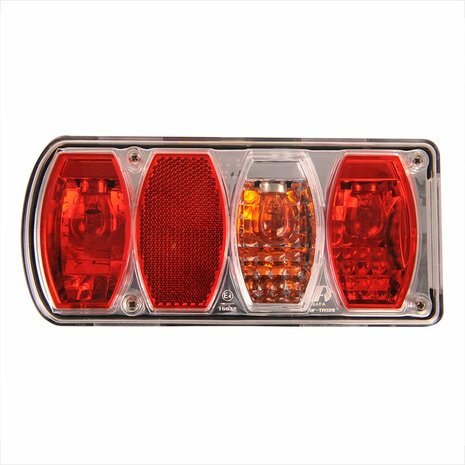 Achterlicht 6 functies 222x100mm links in blister
