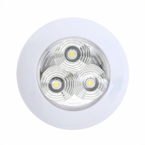Plafonnière opbouwarmatuur 3-leds 12V 290lm  dia 95x25mm