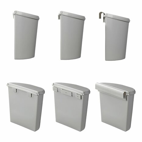 Afvalbak met deksel 10L voor caravan/camper