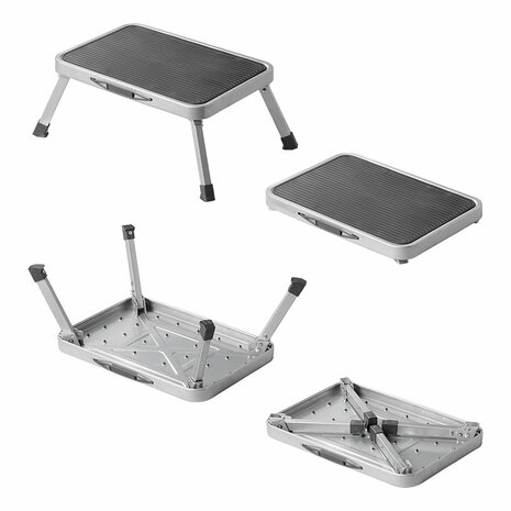 Opstapje 1 trede inklapbaar voor caravan/camper