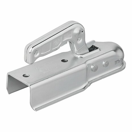 Kogelkoppeling staal verticaal 2 gaten vierkant 60mm 1300kg geremd
