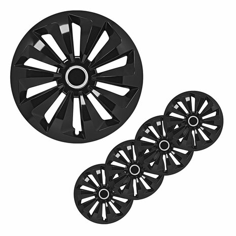 Wieldopset Fox zwart 15 inch 4 stuks in displaydoos