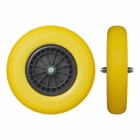 PU band met kunststof velg 16" 4.00-8 incl. as 20mm