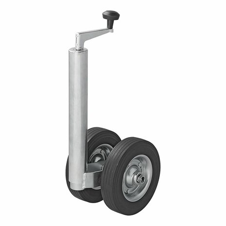 Dubbel neuswiel 48 mm met massief rubberen banden 200 x 50 mm