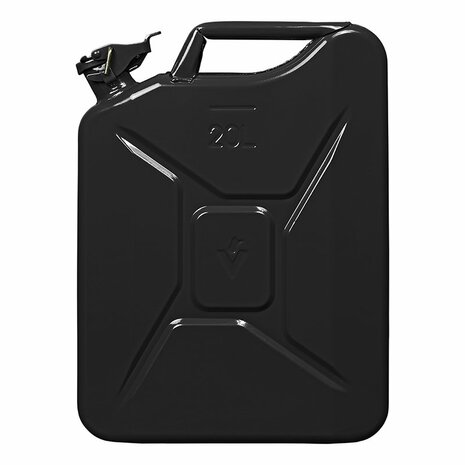 Jerrycan 20L metaal zwart UN- TüV/GS-gekeurd