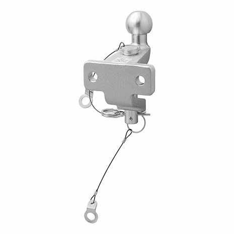 Trekhaakkogel zilver gecombineerd tweevoudige uitvoering D20,2/S350 E-type gekeurd
