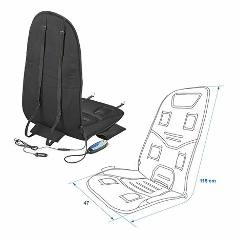 Massage- Verwarmingskussen 12V 2 in1