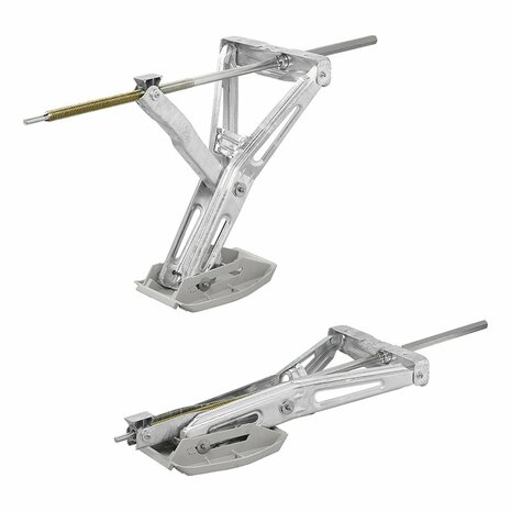 Caravanhoeksteun 1000kg 605x280mm H:470mm incl. stabilisatievoet en verlengd uitdraaimechanisme